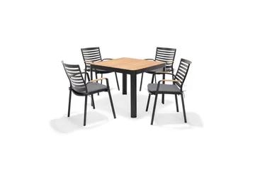 Utomhusmöbelgrupp Lifestyle Garden Portals 95 cm 4 carverstolar - 4 carverstolar - Utemöbler & utemiljö - Utegrupp - Matgrupp utomhus