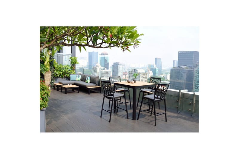 Utomhusmöbelgrupp Lifestyle Garden Portals bar bord 95 & 4 bar stol - Utemöbler & utemiljö - Utegrupp - Matgrupp utomhus