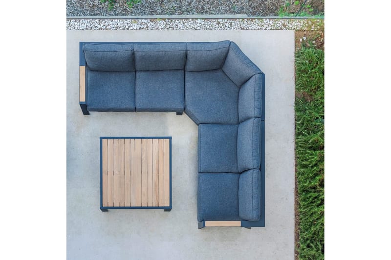 Utomhusmöbelgrupp Lifestyle Garden PALAU 2-sits höger & vänster + hörnsoffa stol + soffbord 100 cm - Utemöbler & utemiljö - Utegrupp - Soffgrupp utomhus