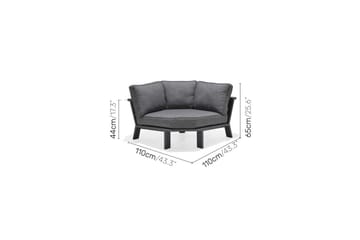 Utomhusmöbelgrupp Lifestyle Garden PALAU 2-sits höger & vänster + hörnsoffa stol + sidostol + soffbord 140 cm - Utemöbler & utemiljö - Utegrupp - Soffgrupp utomhus