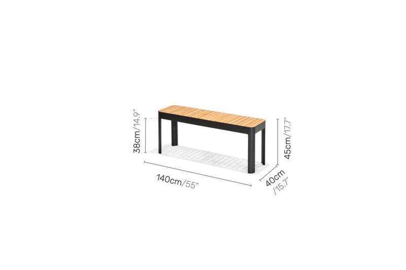 Utomhusmöbelgrupp Lifestyle Garden Portals 161 cm 4 lite carverstolar + bänk - 4 lite carverstolar + bänk - Utemöbler & utemiljö - Utegrupp - Matgrupp utomhus