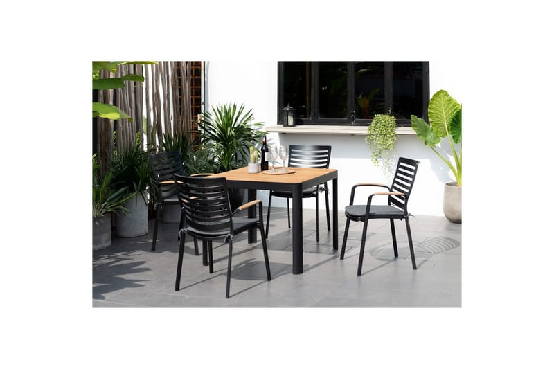 Utomhusmöbelgrupp Lifestyle Garden Portals 95 cm 4 carverstolar - 4 carverstolar - Utemöbler & utemiljö - Utegrupp - Matgrupp utomhus