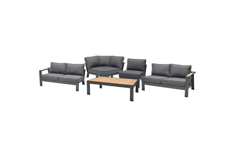 Utomhusmöbelgrupp Lifestyle Garden PALAU 2-sits höger & vänster + hörnsoffa stol + sidostol + soffbord 140 cm - Utemöbler & utemiljö - Utegrupp - Soffgrupp utomhus