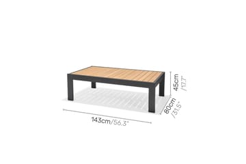 Utomhusmöbelgrupp Lifestyle Garden PALAU 2-sits höger & vänster + hörnsoffa stol + sidostol + soffbord 140 cm - Utemöbler & utemiljö - Utegrupp - Soffgrupp utomhus