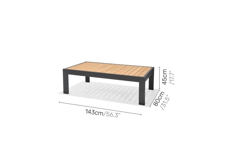 Utomhusmöbelgrupp Lifestyle Garden PALAU 2-sits höger & vänster + hörnsoffa stol + sidostol + soffbord 140 cm - Utemöbler & utemiljö - Utegrupp - Soffgrupp utomhus