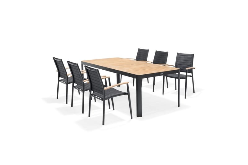 Utomhusmöbelgrupp Lifestyle Garden Portals 209 cm 6 lite carverstolar - 6 lite carverstolar - Utemöbler & utemiljö - Utegrupp - Matgrupp utomhus