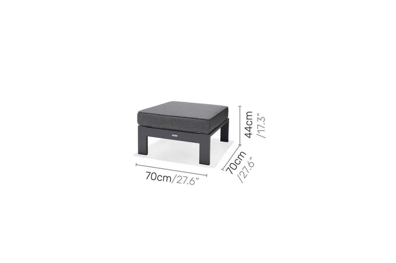 Utomhusmöbelgrupp Lifestyle Garden PALAU 2x sidostol + 2x ottoman + sidobord 60 cm - Utemöbler & utemiljö - Utegrupp - Cafegrupp & cafeset