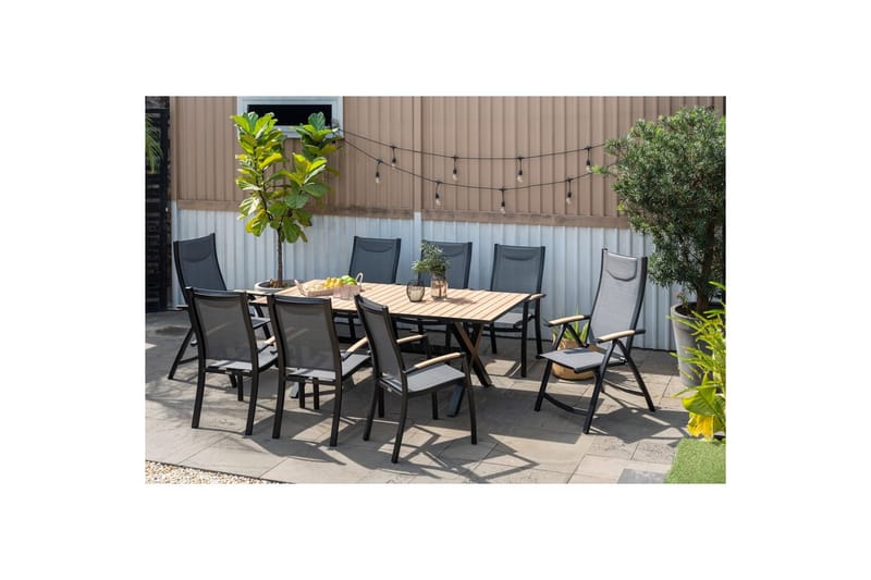 Utomhusmöbelgrupp Lifestyle Garden Panama 200 cm 6 stapelbarfotölj + 2 pos. fotölj - 6 stapelbarfotölj + 2 pos. fotölj - Utemöbler & utemiljö - Utegrupp - Matgrupp utomhus
