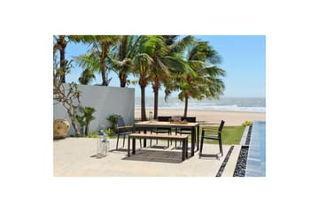 Utomhusmöbelgrupp Lifestyle Garden Portals 161 cm 4 lite carverstolar + bänk - 4 lite carverstolar + bänk - Utemöbler & utemiljö - Utegrupp - Matgrupp utomhus