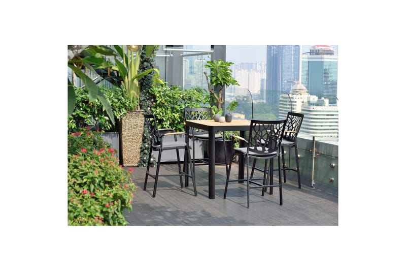 Utomhusmöbelgrupp Lifestyle Garden Portals bar bord 95 & 4 bar stol - Utemöbler & utemiljö - Utegrupp - Matgrupp utomhus