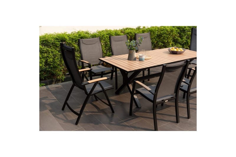 Utomhusmöbelgrupp Lifestyle Garden Panama 200 cm 6 stapelbarfotölj + 2 pos. fotölj - 6 stapelbarfotölj + 2 pos. fotölj - Utemöbler & utemiljö - Utegrupp - Matgrupp utomhus