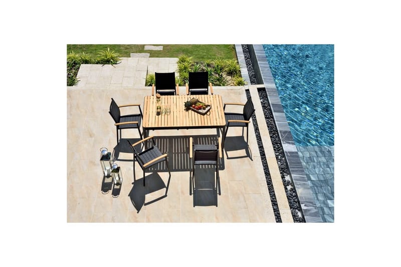 Utomhusmöbelgrupp Lifestyle Garden Portals 161 cm 6 lite carverstolar - 6 lite carverstolar - Utemöbler & utemiljö - Utegrupp - Matgrupp utomhus