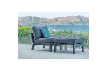 Utomhusmöbelgrupp Lifestyle Garden PALAU Sidostol + ottoman + sidobord 60 cm - Utemöbler & utemiljö - Utegrupp - Cafegrupp & cafeset