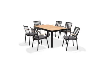 Utomhusmöbelgrupp Lifestyle Garden Portals 161 cm 6 carverstolar - 6 carverstolar - Utemöbler & utemiljö - Utegrupp - Matgrupp utomhus