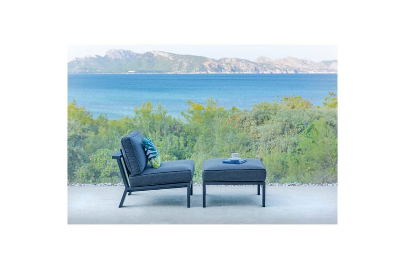 Utomhusmöbelgrupp Lifestyle Garden PALAU Sidostol + ottoman + sidobord 60 cm - Utemöbler & utemiljö - Utegrupp - Cafegrupp & cafeset