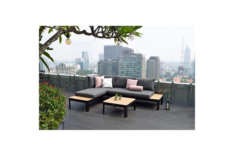 Utomhusmöbelgrupp Lifestyle Garden Portals 2x 2-sits modulsoffa & soffbord - Utemöbler & utemiljö - Utegrupp - Soffgrupp utomhus