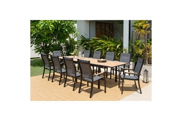 Utomhusmöbelgrupp Lifestyle Garden Panama 210-300 cm 10 stapelbarfotölj - 10 stapelbarfotölj - Utemöbler & utemiljö - Utegrupp - Matgrupp utomhus