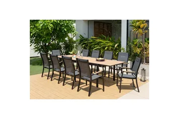 Utomhusmöbelgrupp Lifestyle Garden Panama 210-300 cm 10 stapelbarfotölj - 10 stapelbarfotölj - Utemöbler & utemiljö - Utegrupp - Matgrupp utomhus