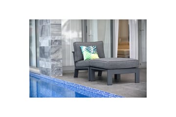 Utomhusmöbelgrupp Lifestyle Garden PALAU 2x sidostol + 2x ottoman + sidobord 60 cm - Utemöbler & utemiljö - Utegrupp - Cafegrupp & cafeset