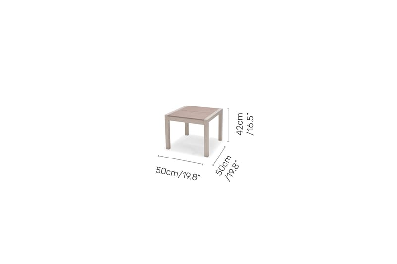 Utomhusset Urbanite sidobord 50 + 2 carverstolar - ljusgrå - Utemöbler & utemiljö - Utegrupp - Cafegrupp & cafeset