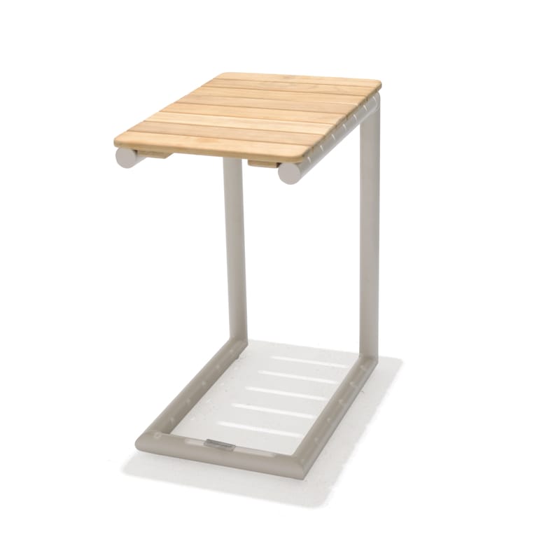 Utomhusset Portals solstol + C-shape sidobord - beige/trä - Utemöbler & utemiljö - Utestol & trädgårdsstol - Solstol