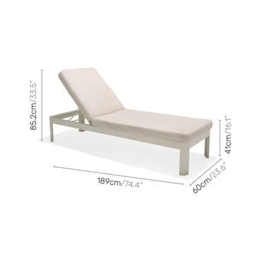 Utomhusset Portals solstol + C-shape sidobord - beige/trä - Utemöbler & utemiljö - Utestol & trädgårdsstol - Solstol