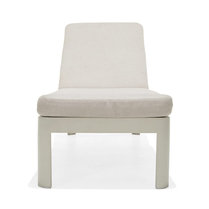 Utomhusset Portals solstol + C-shape sidobord - beige/trä - Utemöbler & utemiljö - Utestol & trädgårdsstol - Solstol