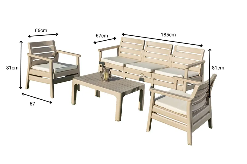 Vomira Loungegrupp utomhus - Desert Beige - Utemöbler & utemiljö - Utegrupp - Soffgrupp utomhus