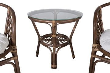 Wera Balkonggrupp 2-sits - Brun/Vit - Utemöbler & utemiljö - Utegrupp - Cafegrupp & cafeset