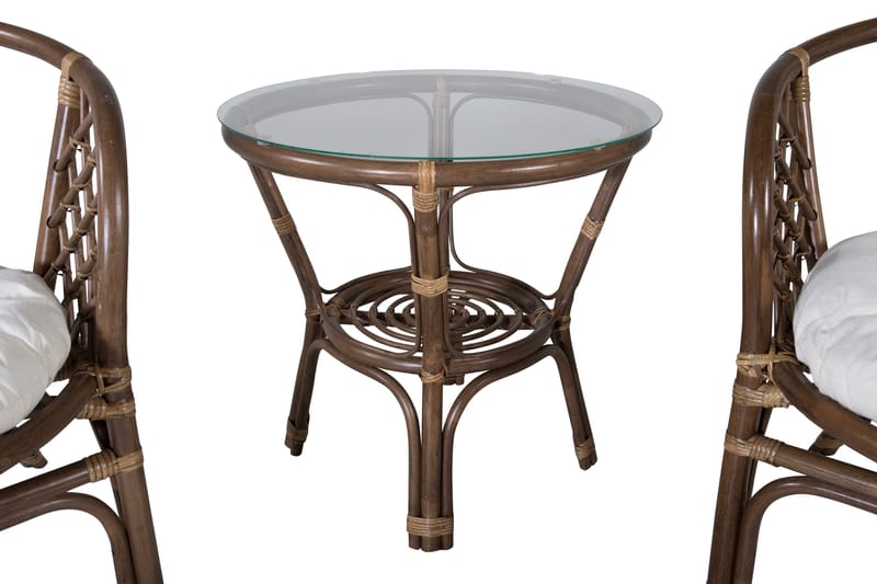 Wera Balkonggrupp 2-sits - Brun/Vit - Utemöbler & utemiljö - Utegrupp - Cafegrupp & cafeset