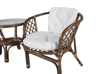 Wera Balkonggrupp 2-sits - Brun/Vit - Utemöbler & utemiljö - Utegrupp - Cafegrupp & cafeset