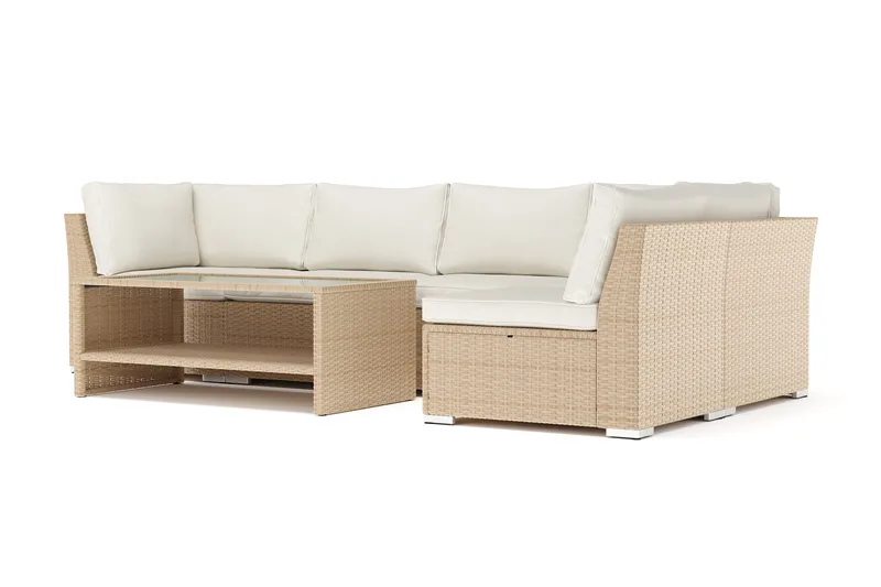 Wisconsin utomhus divansoffa 5-sits vändbar, Beige