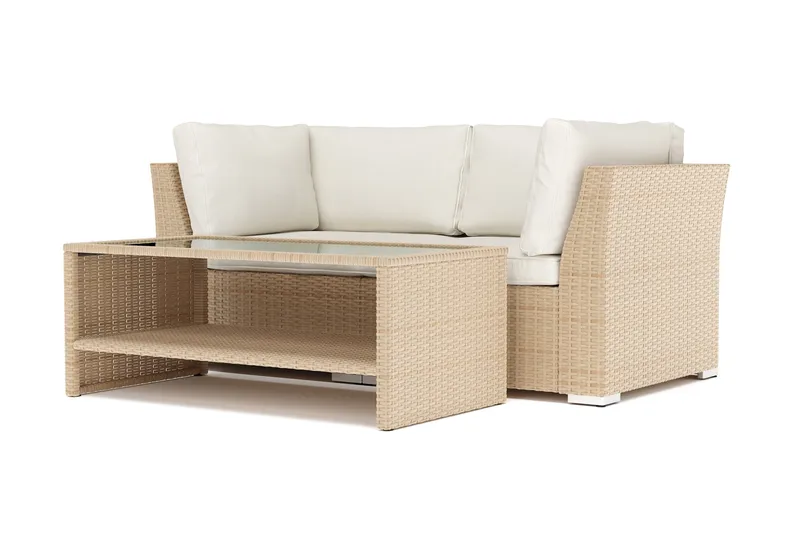 Wisconsin utomhus rak 2-sits soffa, Beige