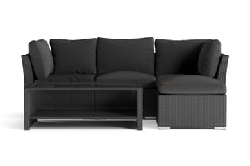 Wisconsin Premium Loungegrupp utomhus - Soffgrupp till uteplatsen Konstrotting - Svart - Utemöbler & utemiljö - Loungemöbler - Loungeset & loungegrupp