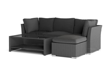 Wisconsin Premium Loungegrupp utomhus - Soffgrupp till uteplatsen Konstrotting - Svart - Utemöbler & utemiljö - Loungemöbler - Loungeset & loungegrupp