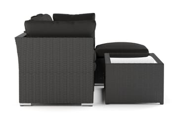 Wisconsin Premium Loungegrupp utomhus - Soffgrupp till uteplatsen Konstrotting - Svart - Utemöbler & utemiljö - Loungemöbler - Loungeset & loungegrupp