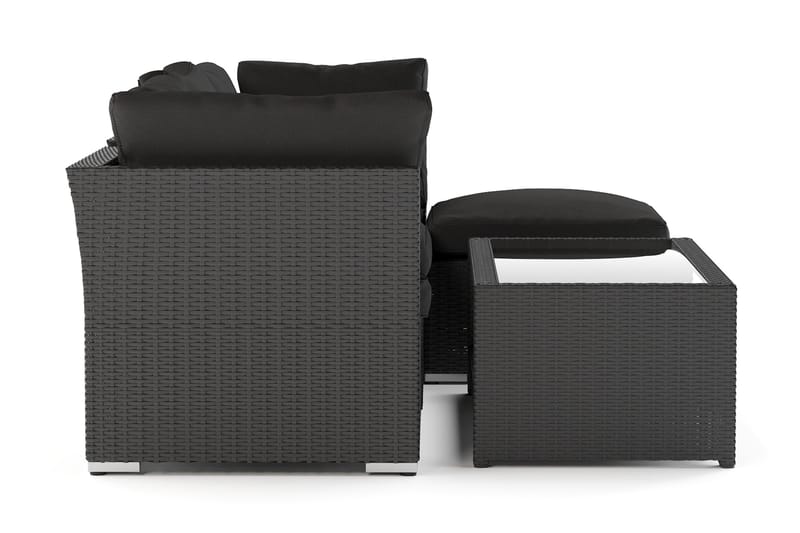 Wisconsin Premium Loungegrupp utomhus - Soffgrupp till uteplatsen Konstrotting - Svart - Utemöbler & utemiljö - Loungemöbler - Loungeset & loungegrupp