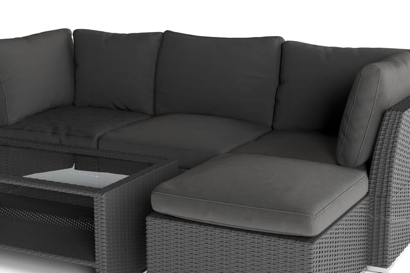 Wisconsin Premium Loungegrupp utomhus - Soffgrupp till uteplatsen Konstrotting - Svart - Utemöbler & utemiljö - Loungemöbler - Loungeset & loungegrupp
