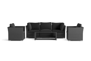 Wisconsin Premium Loungegrupp Utomhus 5-sits Konstrotting - Svart - Utemöbler & utemiljö - Loungemöbler - Loungeset & loungegrupp
