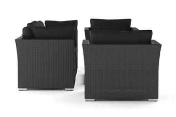 Wisconsin Premium Loungegrupp Utomhus 5-sits Konstrotting - Svart - Utemöbler & utemiljö - Loungemöbler - Loungeset & loungegrupp