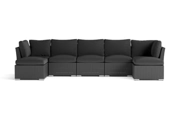 Wisconsin Premium Stor Loungegrupp utomhus Konstrotting - Svart - Utemöbler & utemiljö - Loungemöbler - Loungeset & loungegrupp