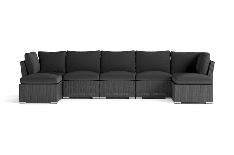 Wisconsin Premium Stor Loungegrupp utomhus Konstrotting - Svart - Utemöbler & utemiljö - Loungemöbler - Loungeset & loungegrupp