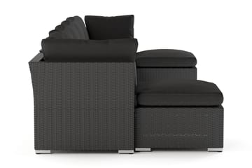 Wisconsin Premium Stor Loungegrupp utomhus Konstrotting - Svart - Utemöbler & utemiljö - Loungemöbler - Loungeset & loungegrupp