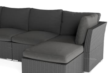 Wisconsin Premium Stor Loungegrupp utomhus Konstrotting - Svart - Utemöbler & utemiljö - Loungemöbler - Loungeset & loungegrupp