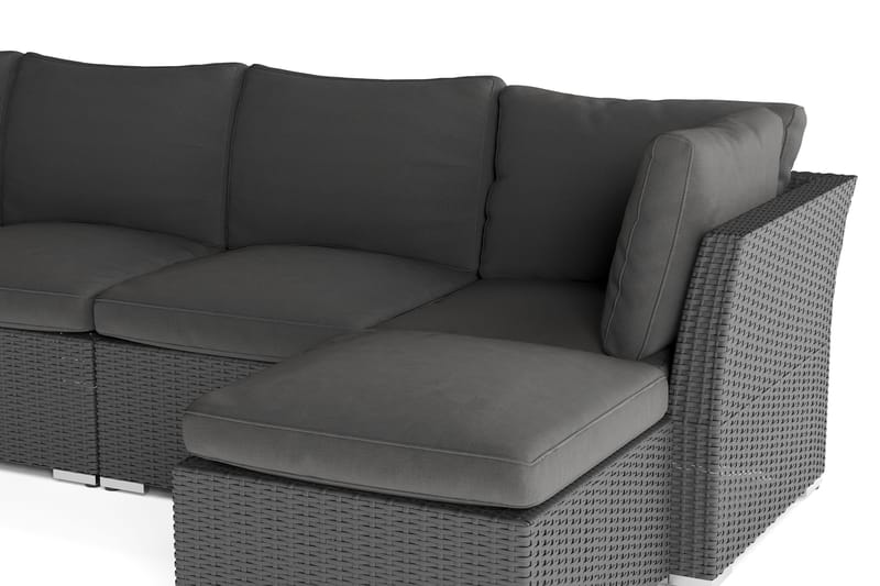 Wisconsin Premium Stor Loungegrupp utomhus Konstrotting - Svart - Utemöbler & utemiljö - Loungemöbler - Loungeset & loungegrupp
