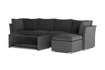 Wisconsin Premium Loungegrupp utomhus - Soffgrupp till uteplatsen Konstrotting - Svart - Utemöbler & utemiljö - Loungemöbler - Loungeset & loungegrupp