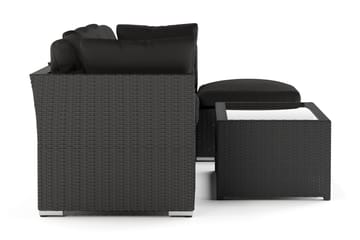 Wisconsin Premium Loungegrupp utomhus - Soffgrupp till uteplatsen Konstrotting - Svart - Utemöbler & utemiljö - Loungemöbler - Loungeset & loungegrupp