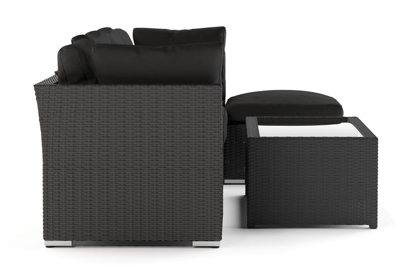 Wisconsin Premium Loungegrupp utomhus - Soffgrupp till uteplatsen Konstrotting - Svart - Utemöbler & utemiljö - Loungemöbler - Loungeset & loungegrupp