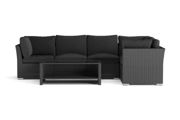 Wisconsin Premium Loungegrupp utomhus - Soffgrupp till uteplatsen Konstrotting - Svart - Utemöbler & utemiljö - Loungemöbler - Loungeset & loungegrupp