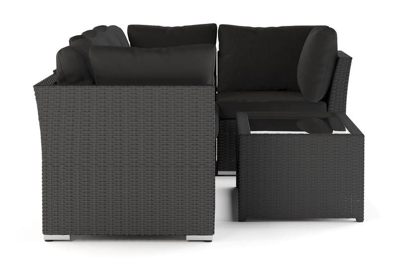 Wisconsin Premium Loungegrupp utomhus - Soffgrupp till uteplatsen Konstrotting - Svart - Utemöbler & utemiljö - Loungemöbler - Loungeset & loungegrupp